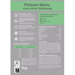 Alimentation chat stérilisé avec croquettes au poisson blanc