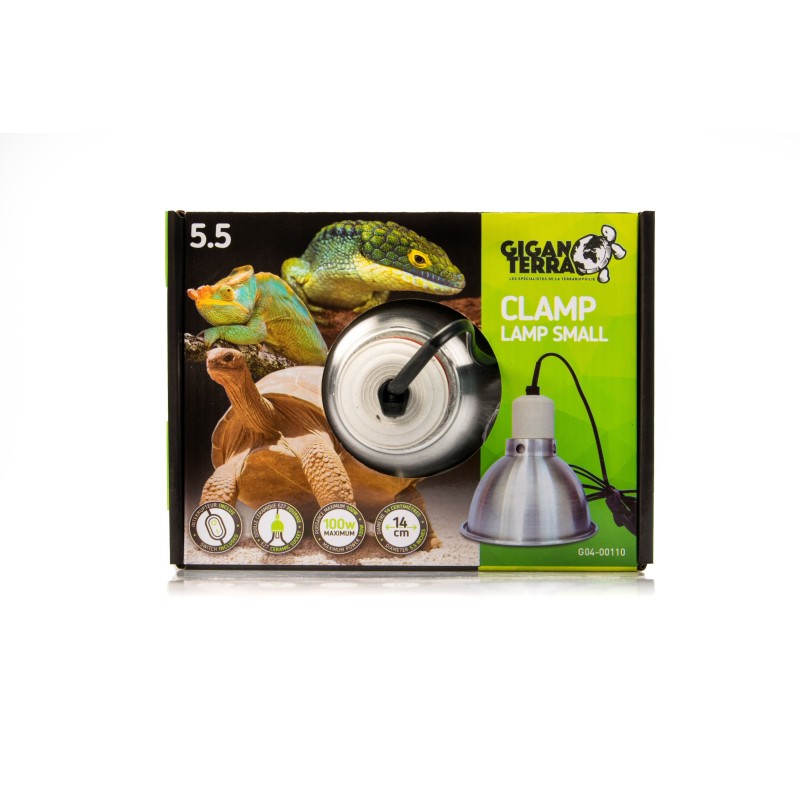 Lampe pince terrarium 14 cm UV chaleur pas chère