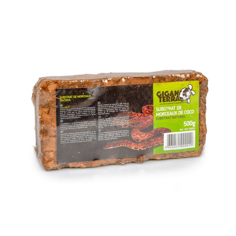 Substrat coco en morceaux terrarium tropical