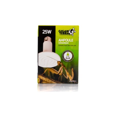 Ampoule céramique 25 W GiganTerra pour reptiles à petit prix