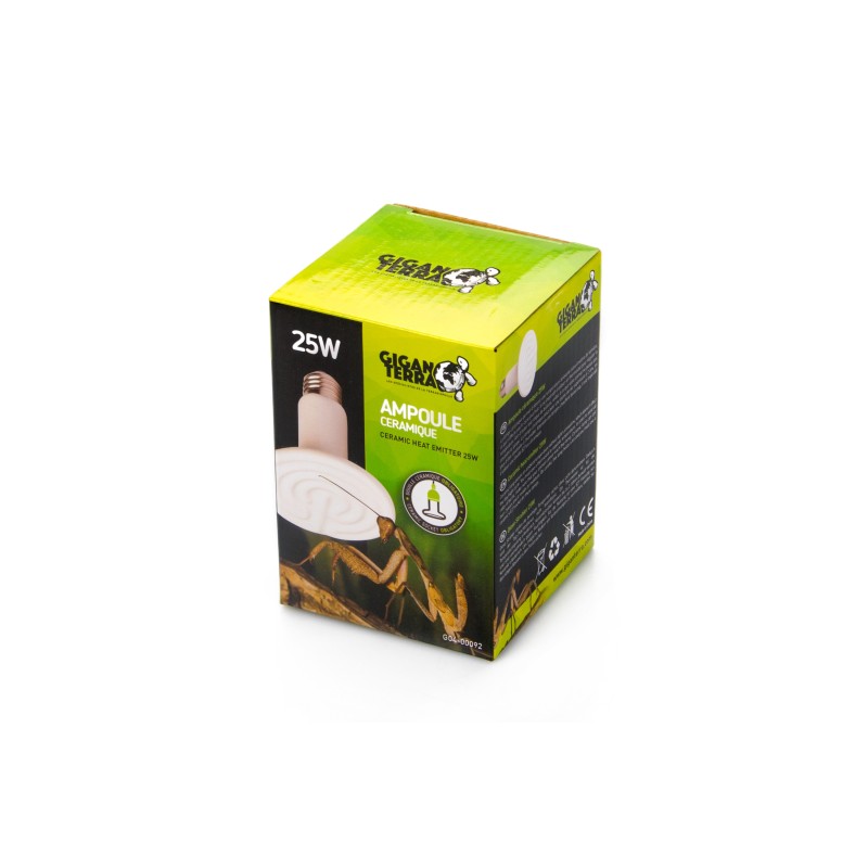 Ampoule céramique 25 W GiganTerra pour reptiles à petit prix