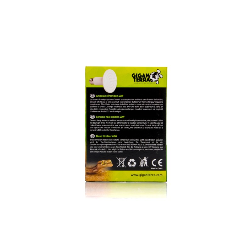 Ampoule céramique GiganTerra 40 W reptiles en vente