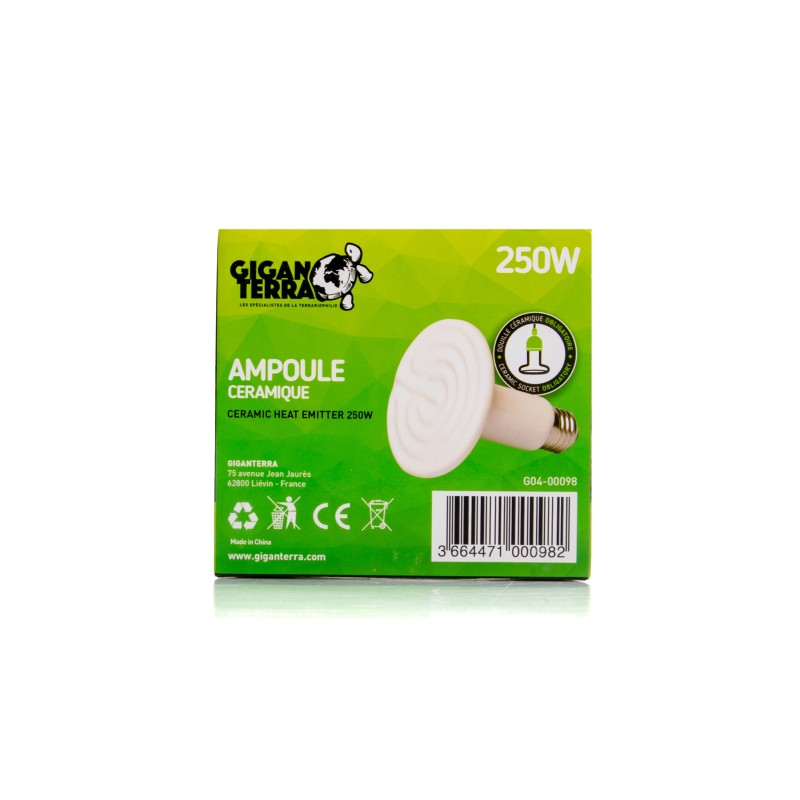 Vente Ampoule céramique 250W reptiles grands terrariums
