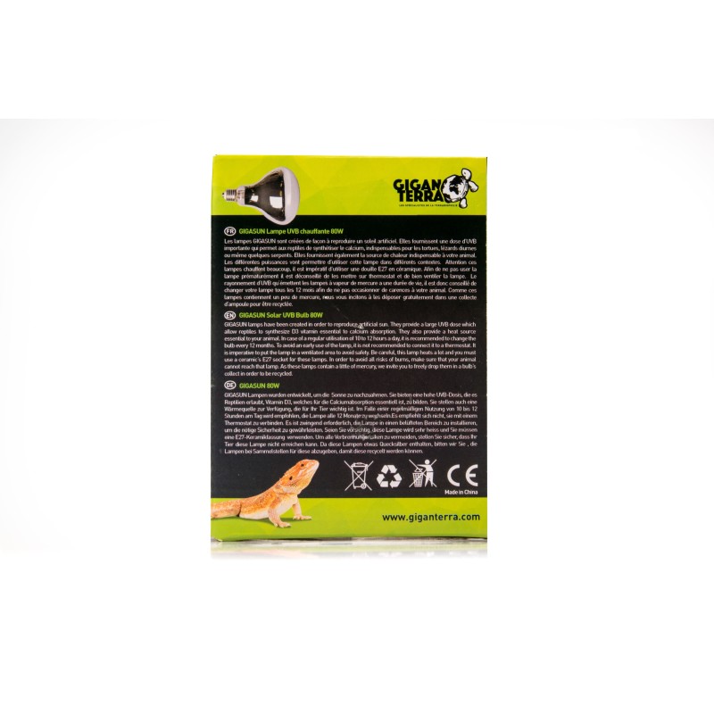 Lampe chauffante UVB 80W reptiles commande en ligne