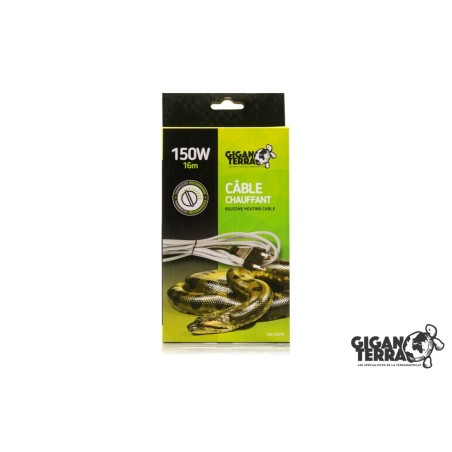 Câble chauffant GiganTerra 150 W 16 m pour terrarium XXL