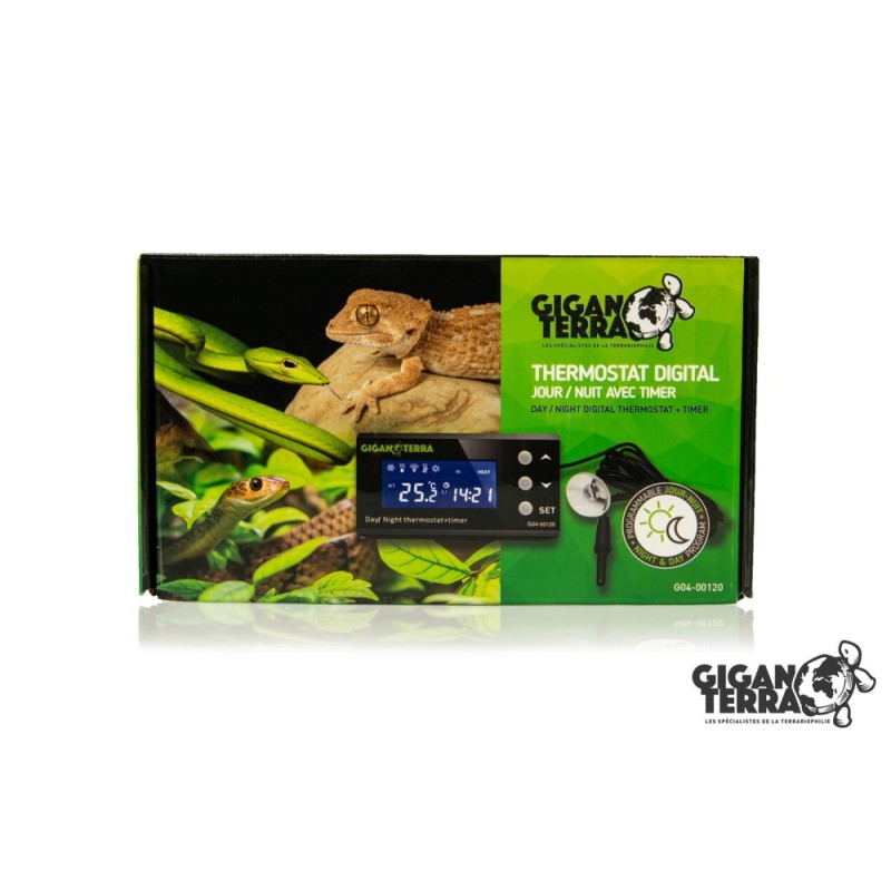 Thermostat terrarium jour nuit avec timer en commande
