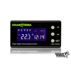 Thermostat terrarium jour nuit avec timer en commande