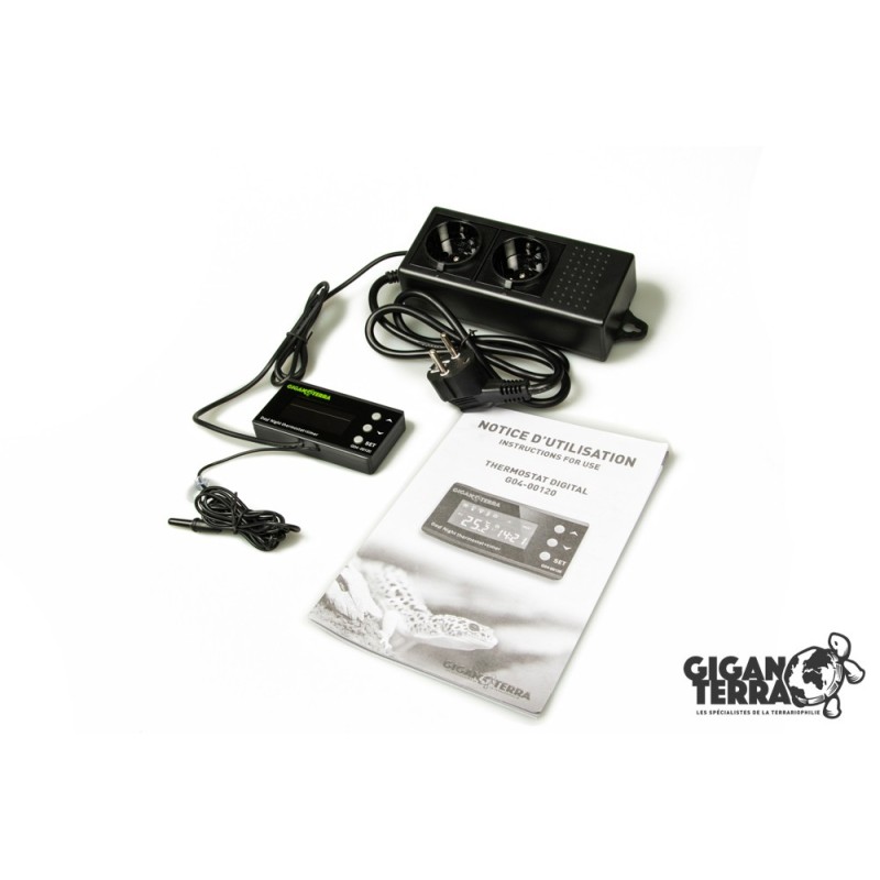 Thermostat terrarium jour nuit avec timer en commande