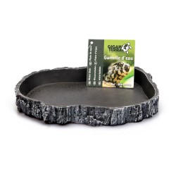 Gamelle d’eau reptile GiganTerra grise L terrarium