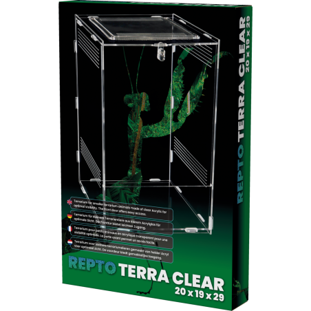 Terrarium vertical Terra Clear 20 x 19 x 29cm espèce grimpante