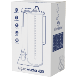 Réacteur à algues compact Blue Marine 400 de 4,5 litres avec LED pour aquarium marin
