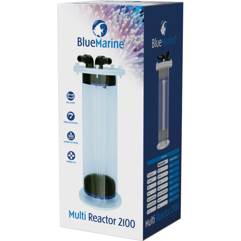 Réacteur à médias filtrants Blue Marine 2100 de 3,5 litres pour aquarium marin