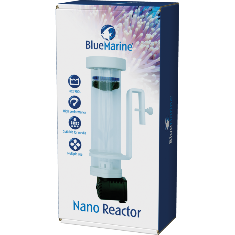 Nano réacteur à médias Blue Marine avec pompe intégrée pour aquarium marin