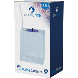 Réservoir doseur transparent Blue Marine 2,5 litres pour pompe doseuse d'aquarium