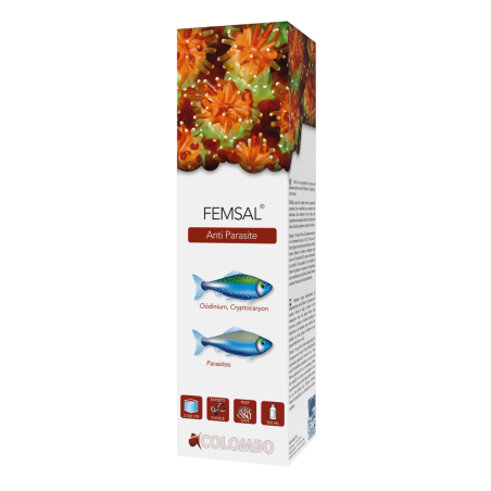 Flacon Marine Femsal Colombo 500 ml traitement antiparasitaire pour aquarium récifal