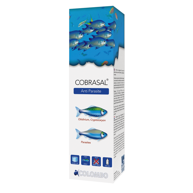 Flacon Marine Cobrasal Colombo 500 ml traitement au cuivre pour poissons marins