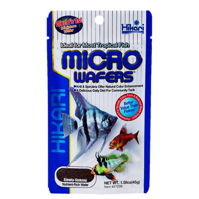 Sachet Hikari Micro Wafers 45 g nourriture en disques pour bac communautaire tropical