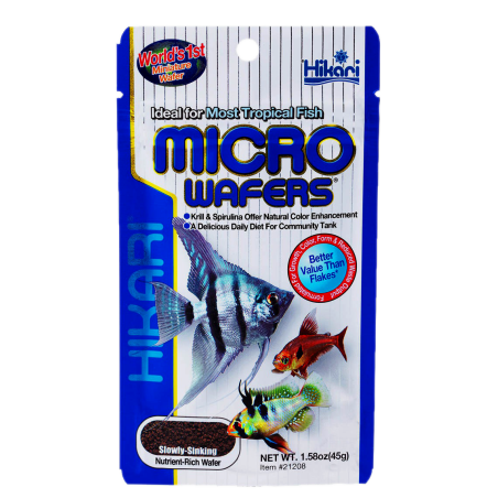 Sachet Hikari Micro Wafers 45 g nourriture en disques pour bac communautaire tropical