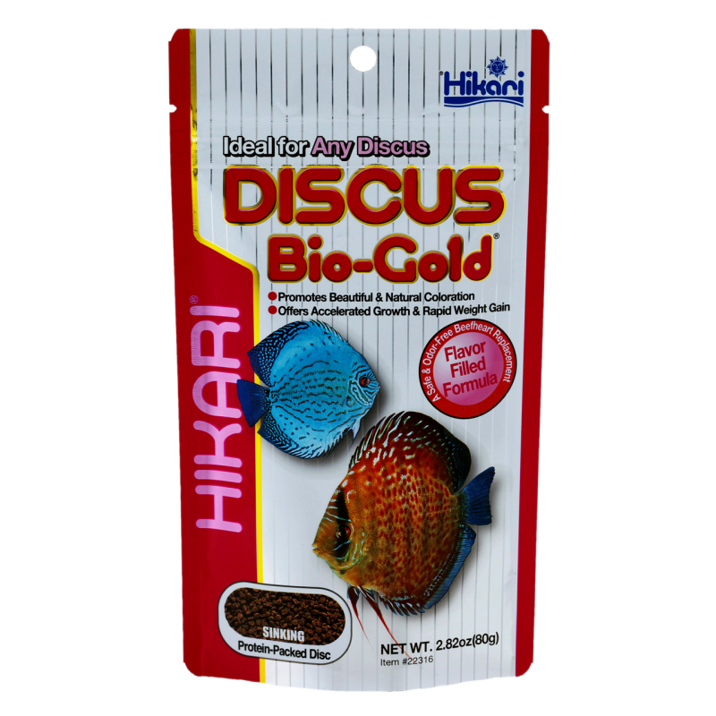 Sachet Hikari Discus Bio-Gold 80 g granulés pour discus d'aquarium