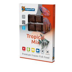 Plaque congelée SuperFish Tropical Mix 100 g avec artémias, vers de vase et daphnies