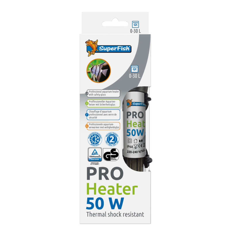 Chauffage aquarium à réglage précis 50 W, 50 litres