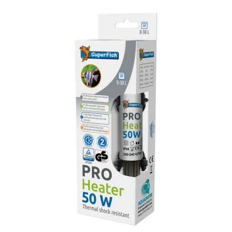 Chauffage aquarium à réglage précis 50 W, 50 litres