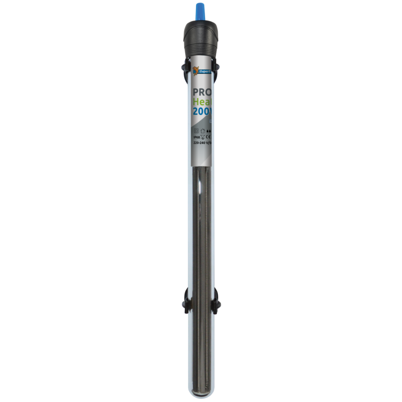 Chauffage d'aquarium SuperFish Pro Heater 200 W à thermostat réglable de 35 cm
