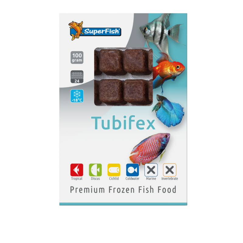 Tubifex congelés en cubes, achetez un ver riche en protéines