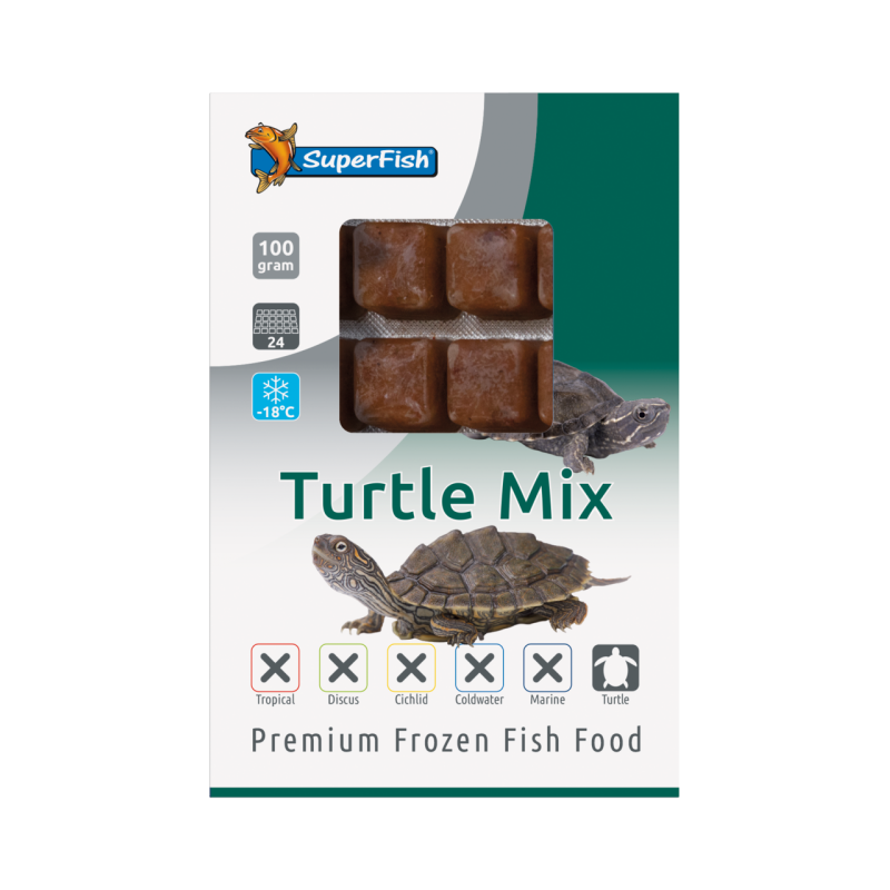 Nourriture congelée en cubes pour tortue aquatique