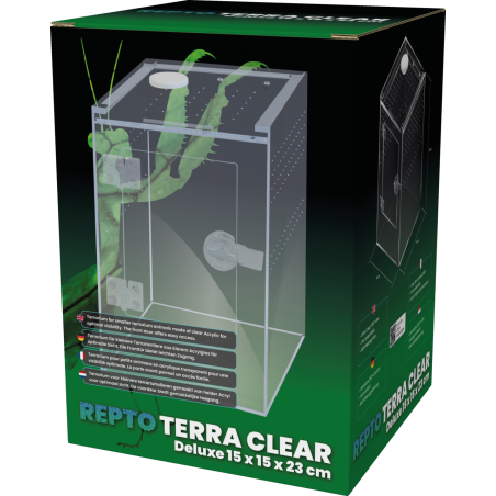 Repto Terra Clear Deluxe Terrarium compact 15x15x23cm