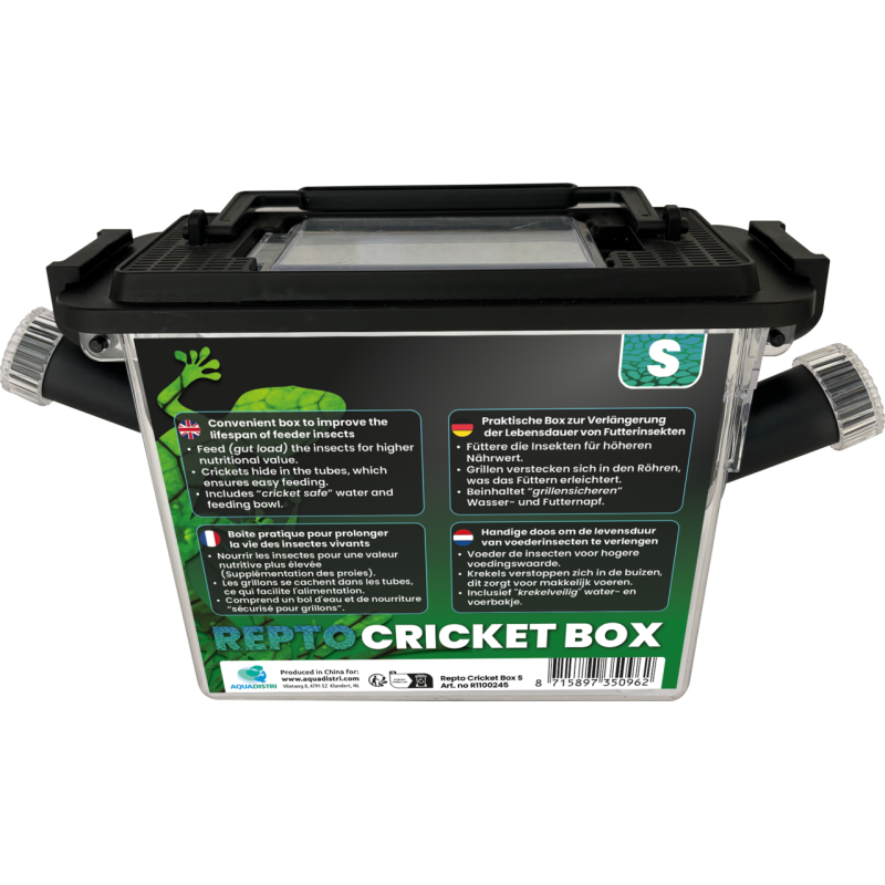 Repto Cricket Box S : Boîte d’élevage pour grillons et insectes nourriciers