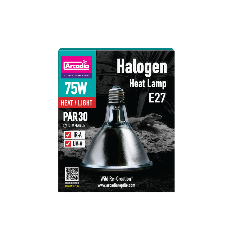 Lampe chauffante Arcadia 75W Halogene reptile terrarium Dundee Shop