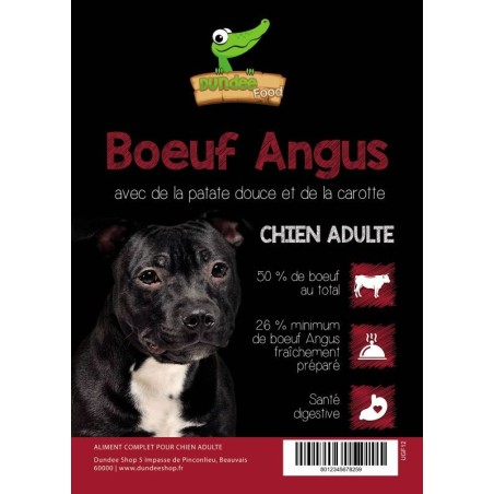 Croquettes pour chien au boeuf Angus, alimentation chien au boeuf