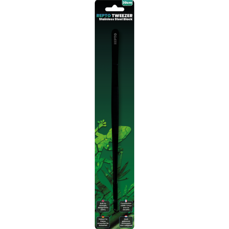 Pinces noires inox 30 cm manipulation terrarium pas chere