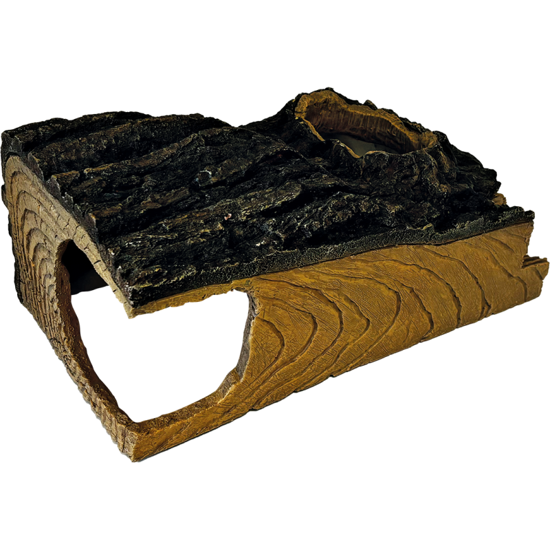 Cachette tronc reptile half tree 29x19x12cm