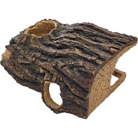 Achat cachette terrarium Half Tree 29x19x12 cm décor bois