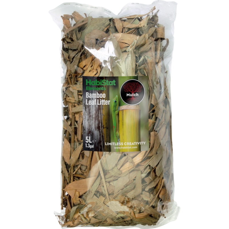 Feuilles de bambou 5 L litière terrarium tropical clair