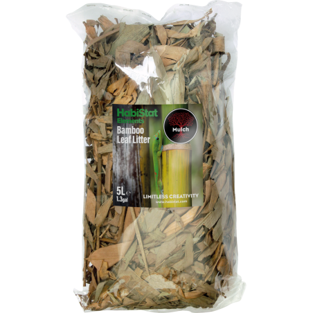 Feuilles de bambou 5 L litière terrarium tropical clair