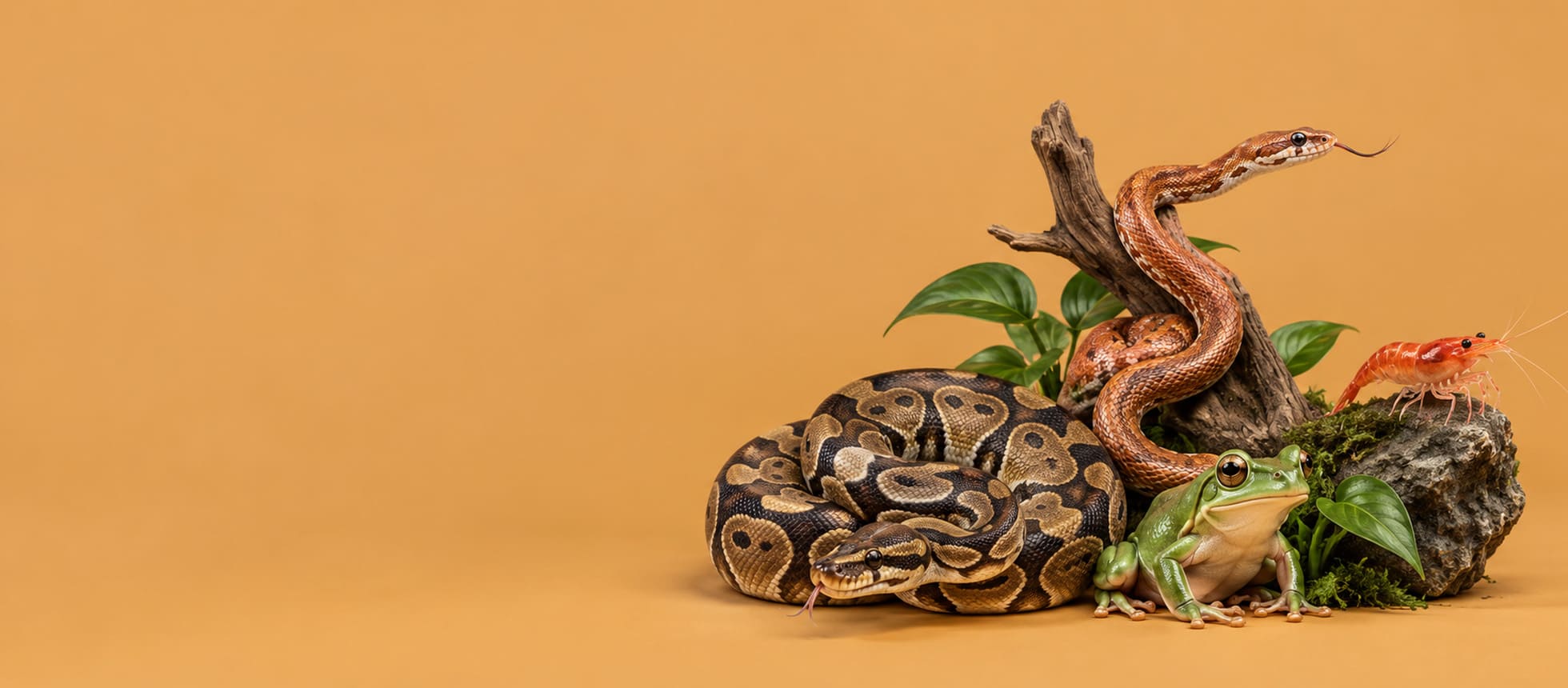 Reptiles, poissons et invertébrés vivants disponibles en animalerie